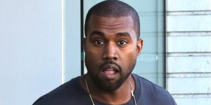 Kanye West leaving building after incident